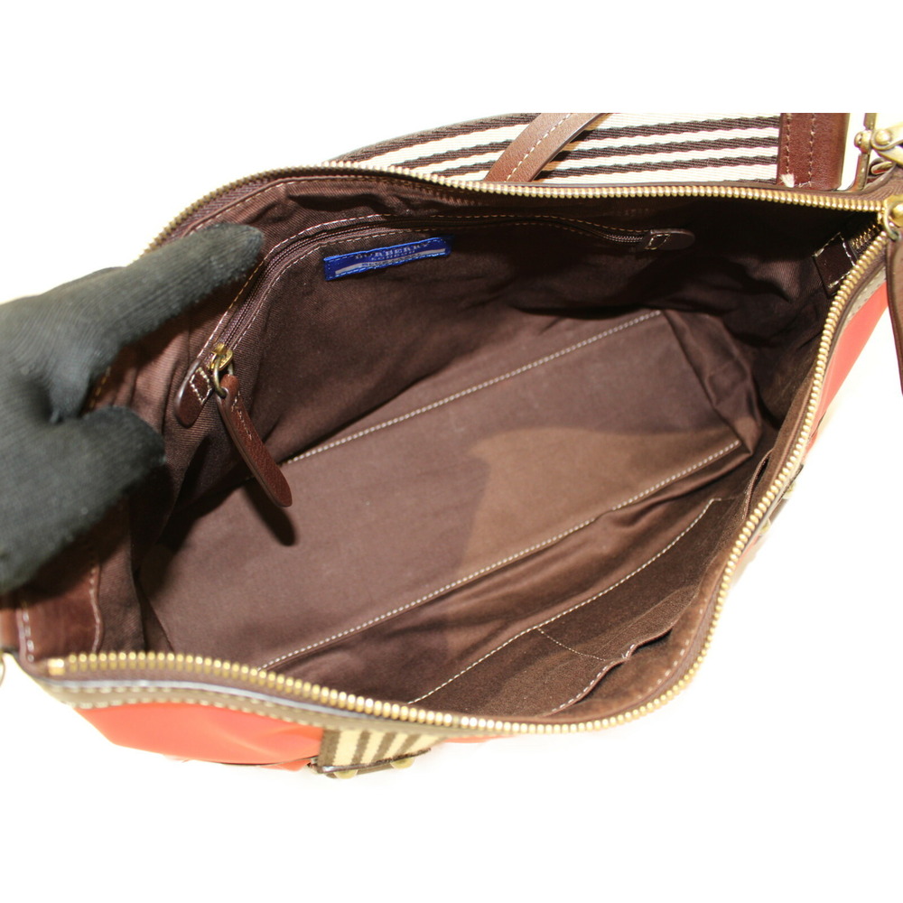 Burberry Blue shoulder Label tote bag red London - Picture 7 of 7